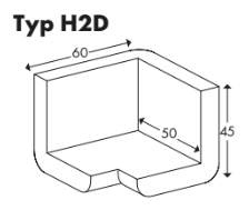 Narożnik ochronny podwójny Typ H2D - 3